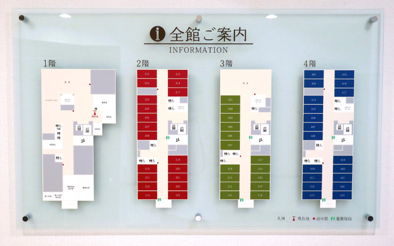 PDハウス平和が丘の館内図
