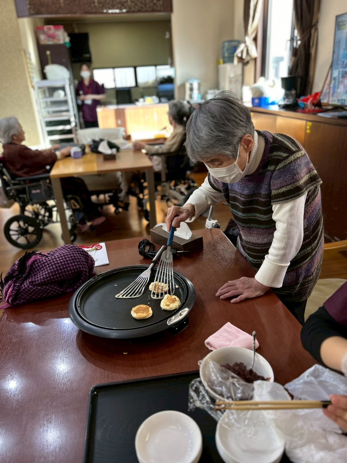 みんなで手作りのどら焼きづくり！