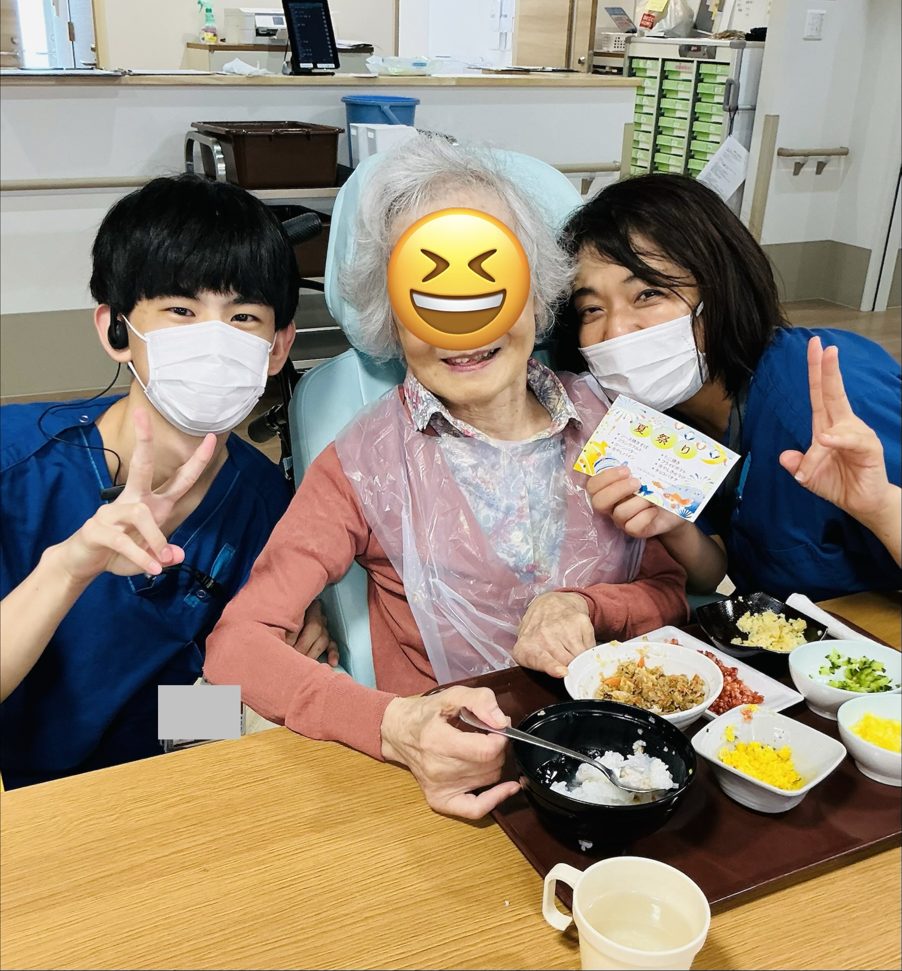 夏祭りの思い出③～食形態別イベント食・お食事風景～