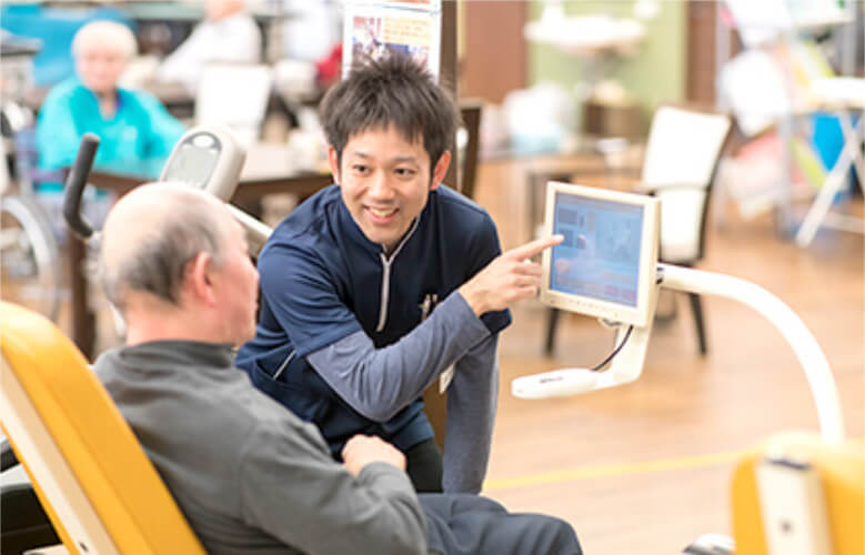 在宅生活を支援する<br />
個別リハビリ